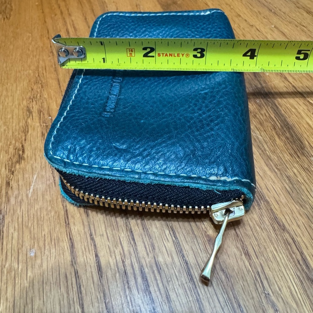 Portland Leather Teal Wallet - Picture 2 of 4